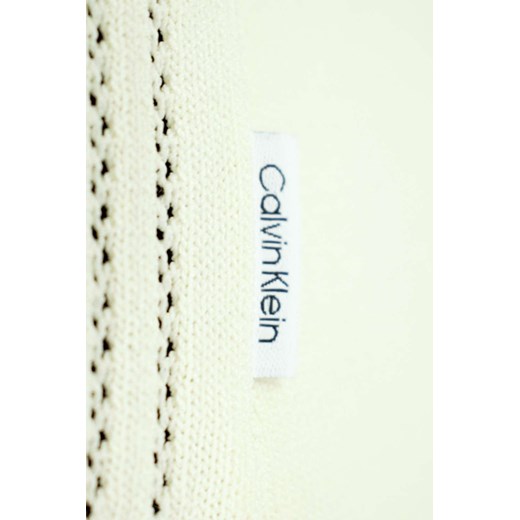 SWETER DAMSKI CALVIN KLEIN K20K200633 KREMOWY AŻUROWY (XL) Calvin Klein XL okazja Royal Shop
