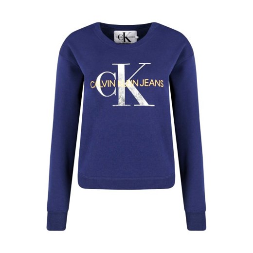 BLUZA DAMSKA CALVIN KLEIN  KLASYCZNA GRANATOWA Calvin Klein S okazyjna cena dewear.pl