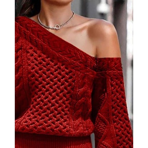 Sweter damski Kendallme czerwony 
