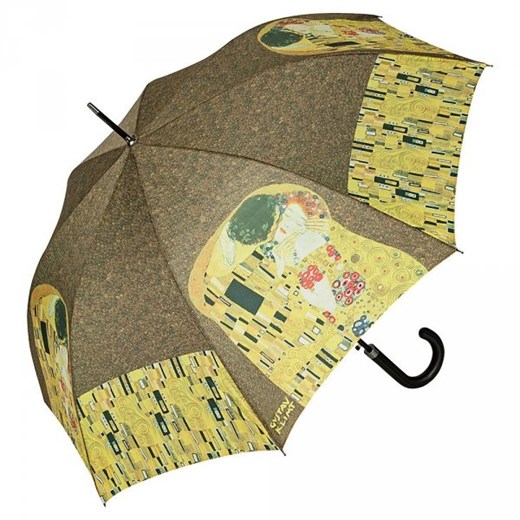Gustav Klimt Pocałunek - parasol długi ze skórzaną rączką Von Lilienfeld  Parasole MiaDora.pl