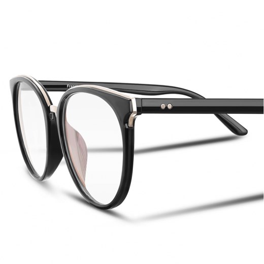 Okulary Kocie Oczy Korekcyjne z Antyrefleksem Zerówki POL-BLF-727K Polarzone Stylion