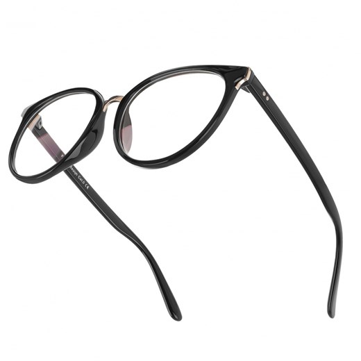 Okulary Kocie Oczy Korekcyjne z Antyrefleksem Zerówki POL-BLF-727K Polarzone Stylion