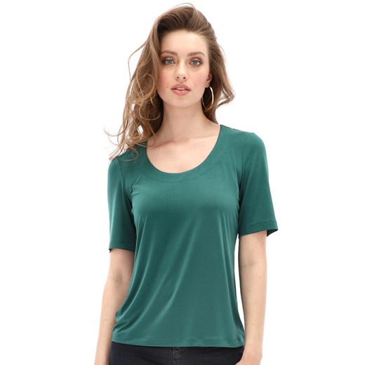 Zielony t-shirt damski Potis & Verso Lora ze sklepu Eye For Fashion w kategorii Bluzki damskie - zdjęcie 108159741