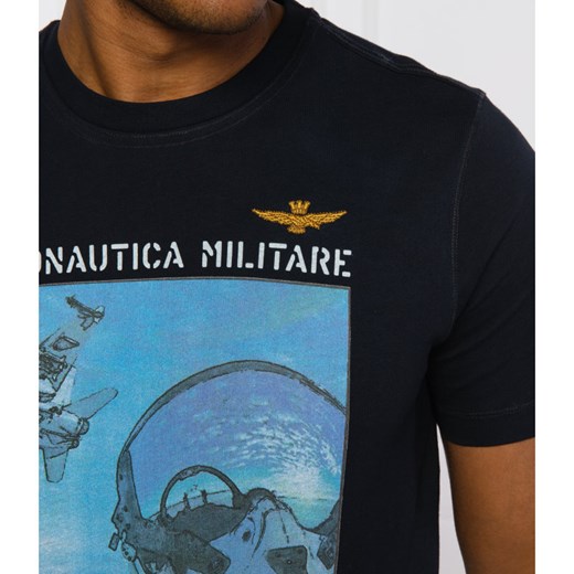 T-shirt męski Aeronautica Militare z krótkim rękawem młodzieżowy 