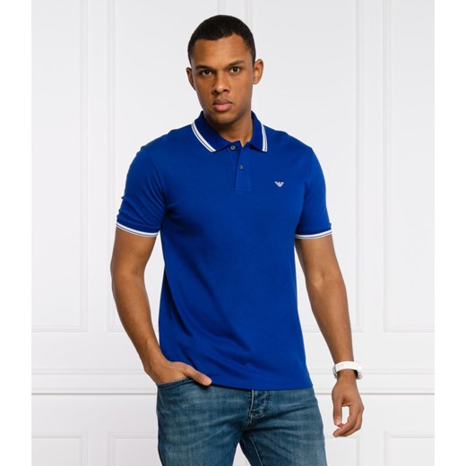 Niebieski t-shirt męski Emporio Armani 