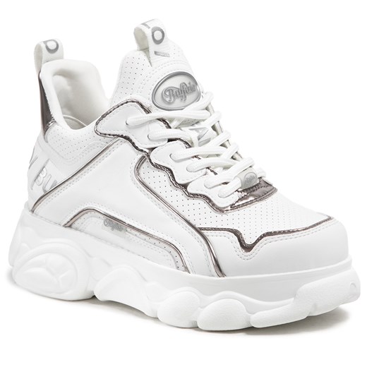 Buty sportowe damskie Buffalo sneakersy białe z gumy 