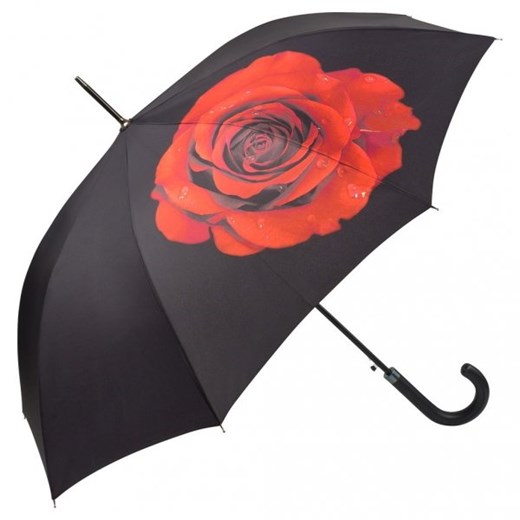 Róża - parasol długi ze skórzaną rączką Von Lilienfeld  Parasole MiaDora.pl