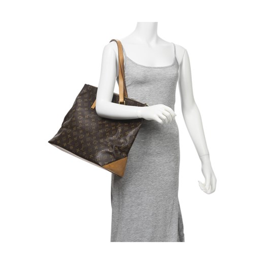 Shopper bag Louis Vuitton na ramię duża z nadrukiem 