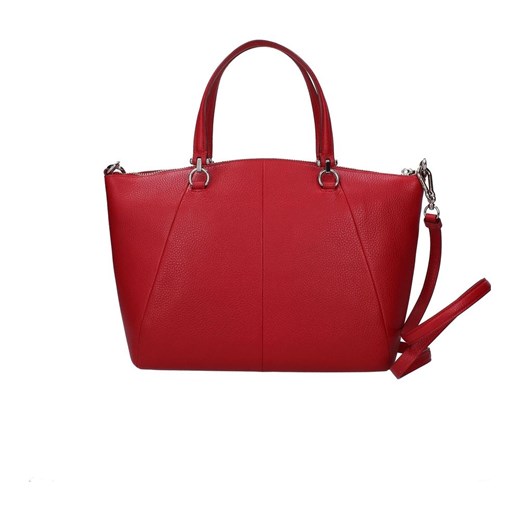 Shopper bag czerwona Coach ze skóry duża 