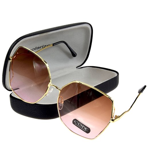 Okulary damskie przeciwsłoneczne CODE ze sklepu JK-Collection w kategorii Okulary przeciwsłoneczne damskie - zdjęcie 108420663