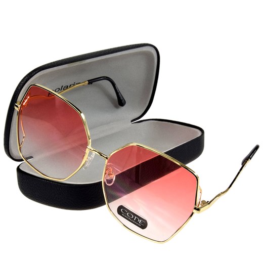 Okulary damskie przeciwsłoneczne CODE ze sklepu JK-Collection w kategorii Okulary przeciwsłoneczne damskie - zdjęcie 108420664