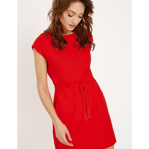 Sukienka Diverse na co dzień czerwona z krótkim rękawem mini 