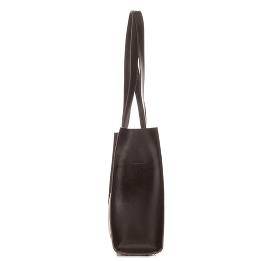 Shopper bag Paolo Peruzzi elegancka czarna mieszcząca a5 