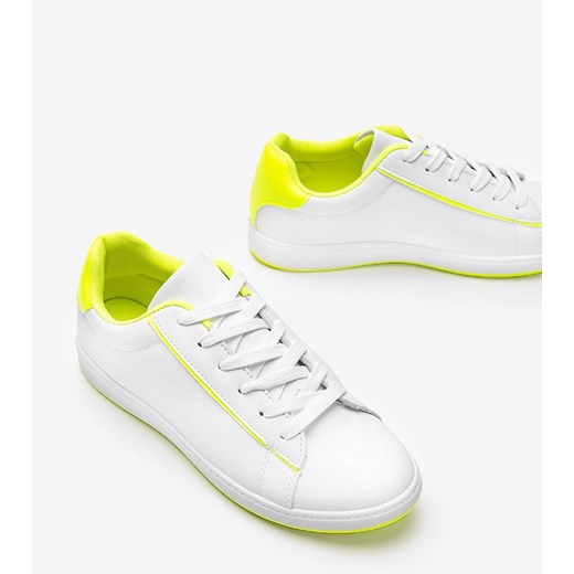 Białe tenisówki damskie Neon Yellow Carol 40 gemre