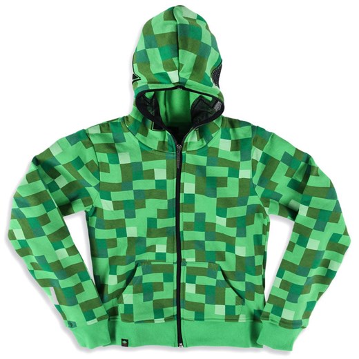 Minecraft, Bluza chłopięca, rozmiar 152/164 - Wyprzedaż - ubrania i buty nawet do -50% taniej! smyk-com zielony chłopięce