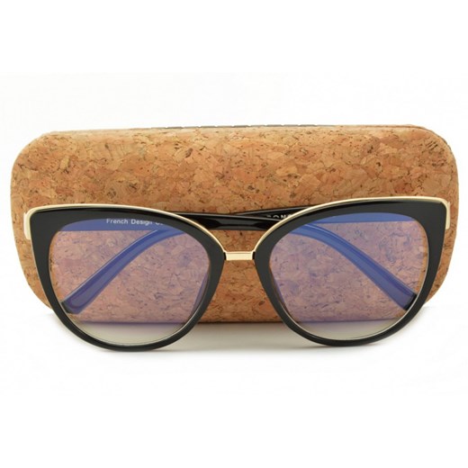Okulary Kocie Oczy z filtrem światła niebieskiego do komputera zerówki POL-BLF-818K ze sklepu Stylion w kategorii Okulary korekcyjne damskie - zdjęcie 108608120