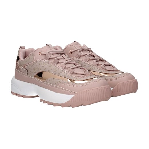 Różowe buty sportowe damskie Guess sneakersy sznurowane 