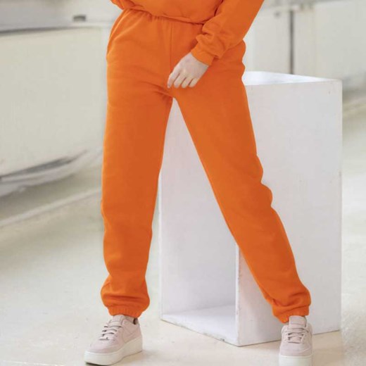 Spodnie damskie pomarańczowe Dreskod na wiosnę 