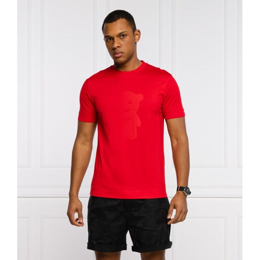 T-shirt męski Emporio Armani z krótkim rękawem czerwony casualowy 