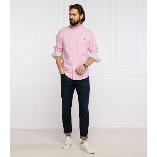 Polo Ralph Lauren koszula męska różowa z długim rękawem 