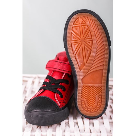 Czerwone buty sportowe na rzep Casu 20W6/R Casu 25 Casu.pl