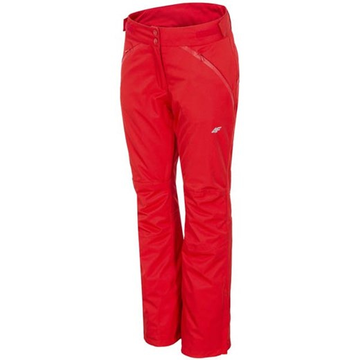 Spodnie narciarskie damskie SPDN152z - czerwony wiśniowy XS 4F wyprzedaż