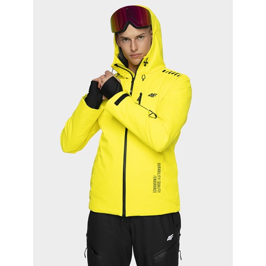 Kurtka narciarska męska KUMN161 - żółty cytrynowy S,XXL okazyjna cena 4F