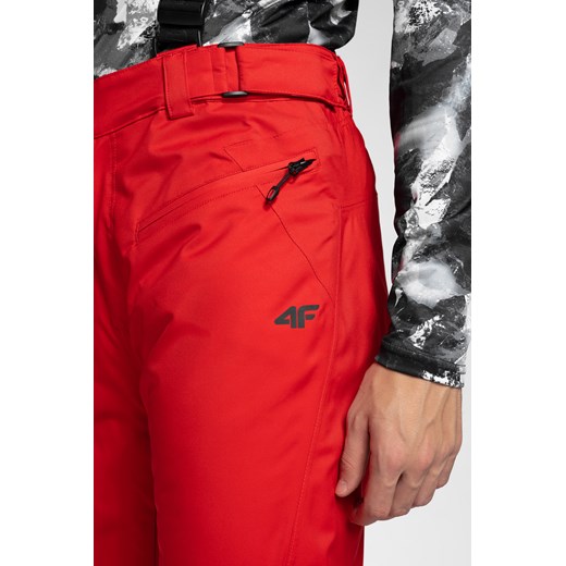 Spodnie narciarskie męskie SPMN251 - czerwony 3XL promocyjna cena 4F