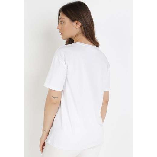 Biały T-shirt Astria S/M Born2be Odzież