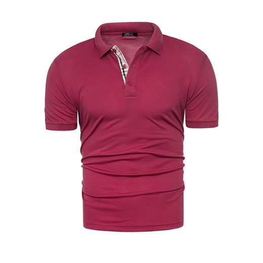 Męska koszulka polo YP312 - różowa Risardi M Risardi okazyjna cena