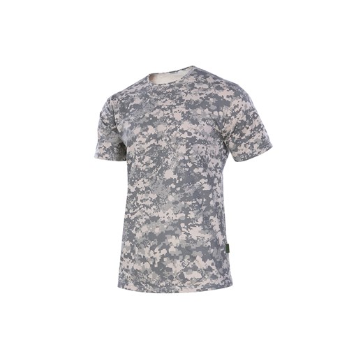 T-shirt męski Grupa Ventus we wzór moro szary z krótkim rękawem w militarnym stylu 