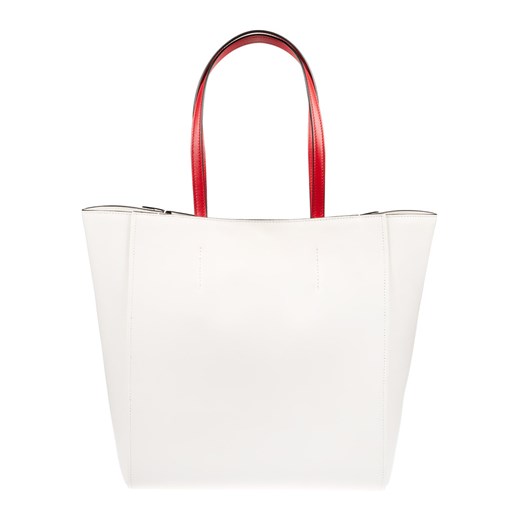 Shopper bag Alexander McQueen biała bez dodatków mieszcząca a6 