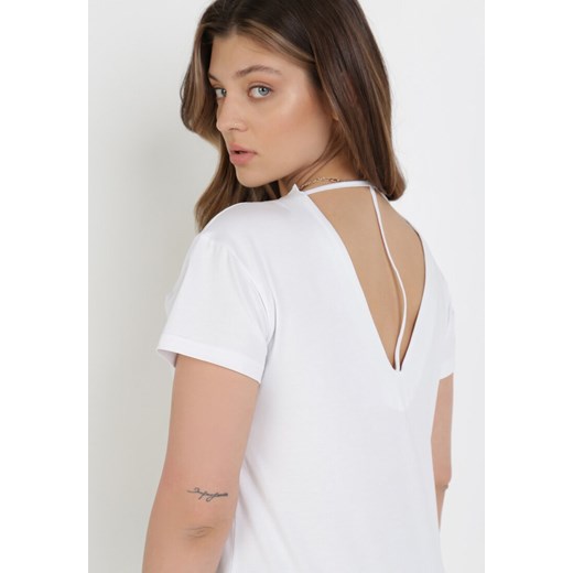 Biały T-shirt Psaliax S/M Born2be Odzież