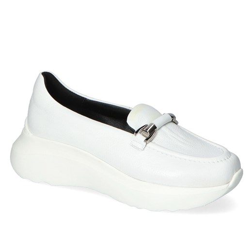 Białe Półbuty Karino Wsuwane Półbuty Karino 3374/010-P Białe lico ze sklepu Arturo-obuwie w kategorii Mokasyny damskie - zdjęcie 108895092