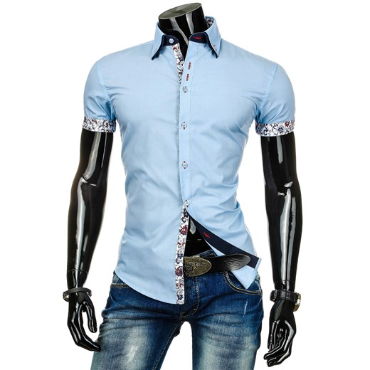 Koszula z krótkim rękawem (kx0361) - Niebieski dstreet niebieski bawełniane