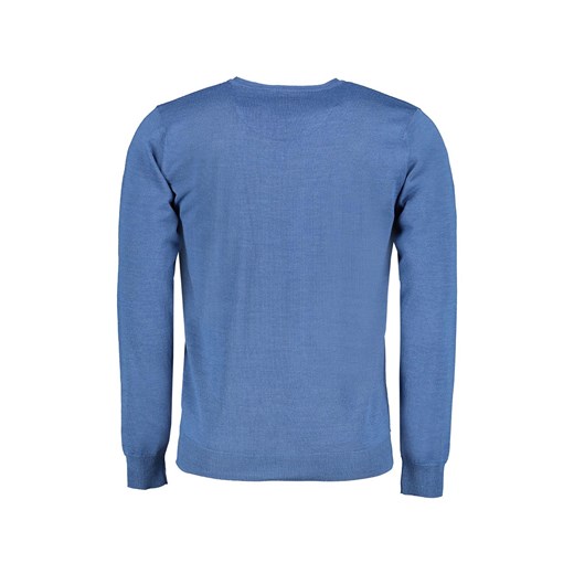 Niebieski męski sweter z dodatkiem wełny z merynosa Lavard 73901 Lavard M Eye For Fashion