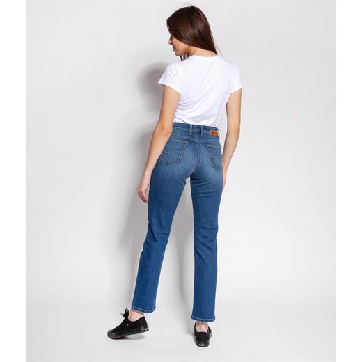 Granatowe jeansy damskie Lee Cooper z elastanu w stylu klasycznym 