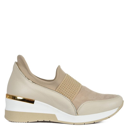 Buty sportowe damskie Claudio Rosetti sneakersy bez zapięcia z zamszu płaskie