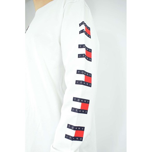 T-shirt męski biały Tommy Hilfiger z długim rękawem 