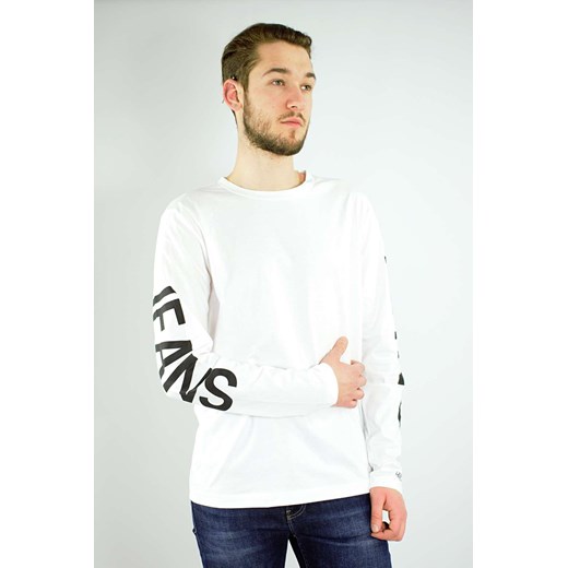 T-shirt męski Calvin Klein z długimi rękawami w stylu młodzieżowym 