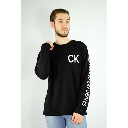 longsleeve męski calvin klein czarny ze sklepu Royal Shop w kategorii T-shirty męskie - zdjęcie 108923592