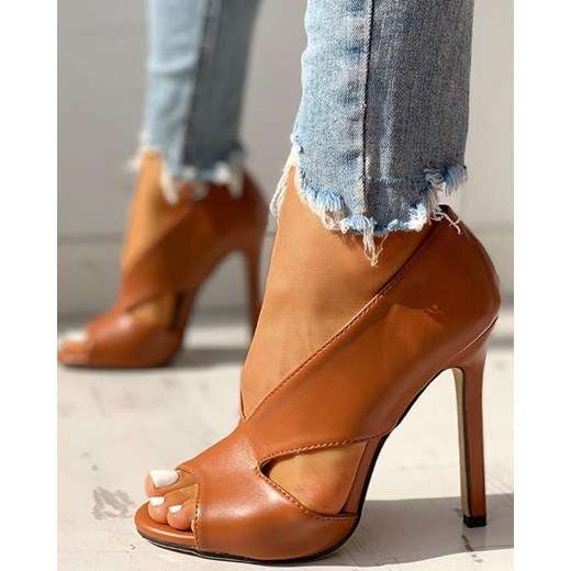 Sandały damskie Kendallme na szpilce z klamrą eleganckie 