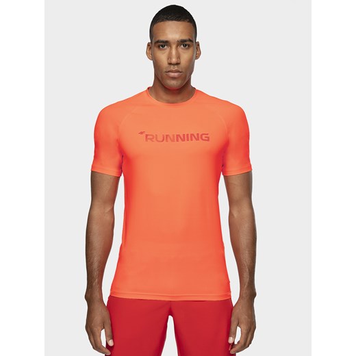 Koszulka do biegania męska TSMF276 - pomarańcz neon XXL okazja 4F