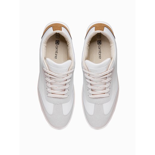Buty męskie trampki T373 - beżowe 40 ombre