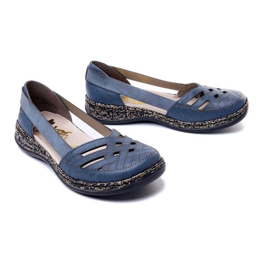RIEKER 46358-12 blue, sandały damskie Rieker 38 e-kobi.pl