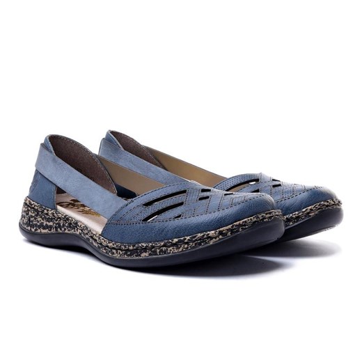 RIEKER 46358-12 blue, sandały damskie Rieker 41 e-kobi.pl