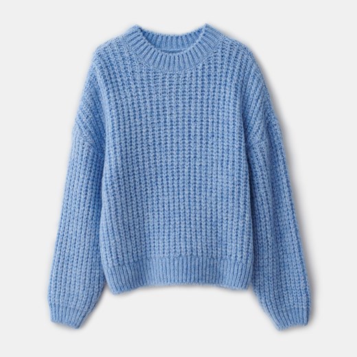 Mohito - Sweter o grubym splocie - Niebieski Mohito M/L promocja Mohito