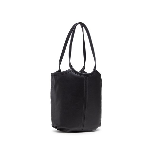 Czarna shopper bag Coach bez dodatków matowa 
