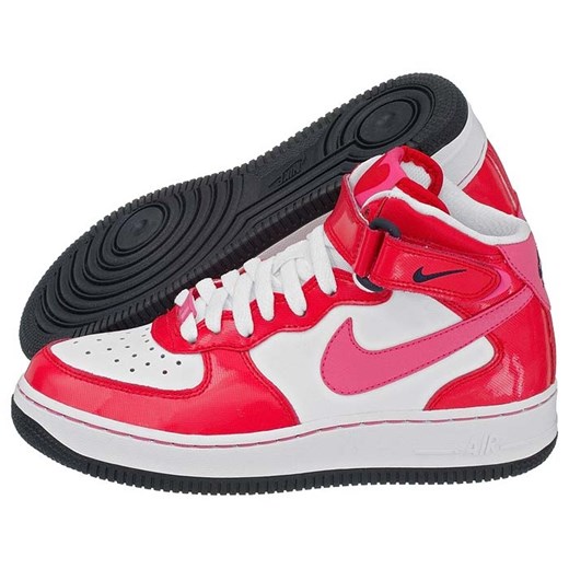 Buty Nike Air Force 1 MID (GS) (NI459-b) butsklep-pl czerwony kolorowe