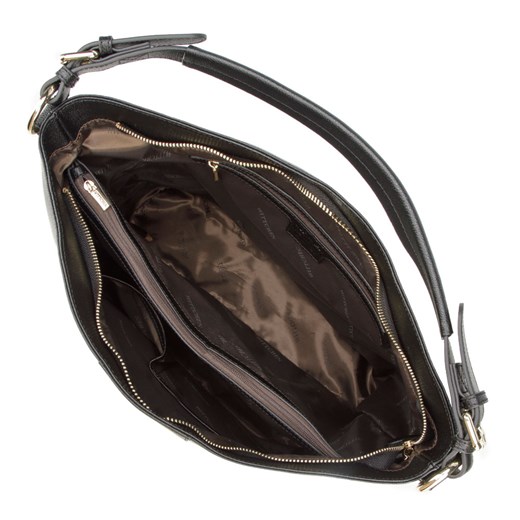 Shopper bag czarna Wittchen ze skóry na ramię elegancka 